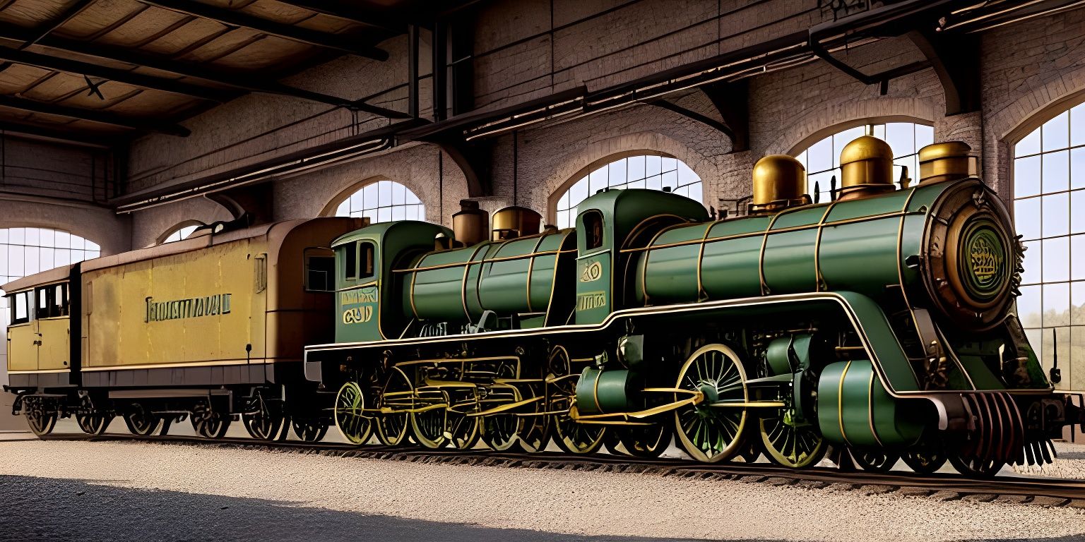 Fantasy vintage steam engine