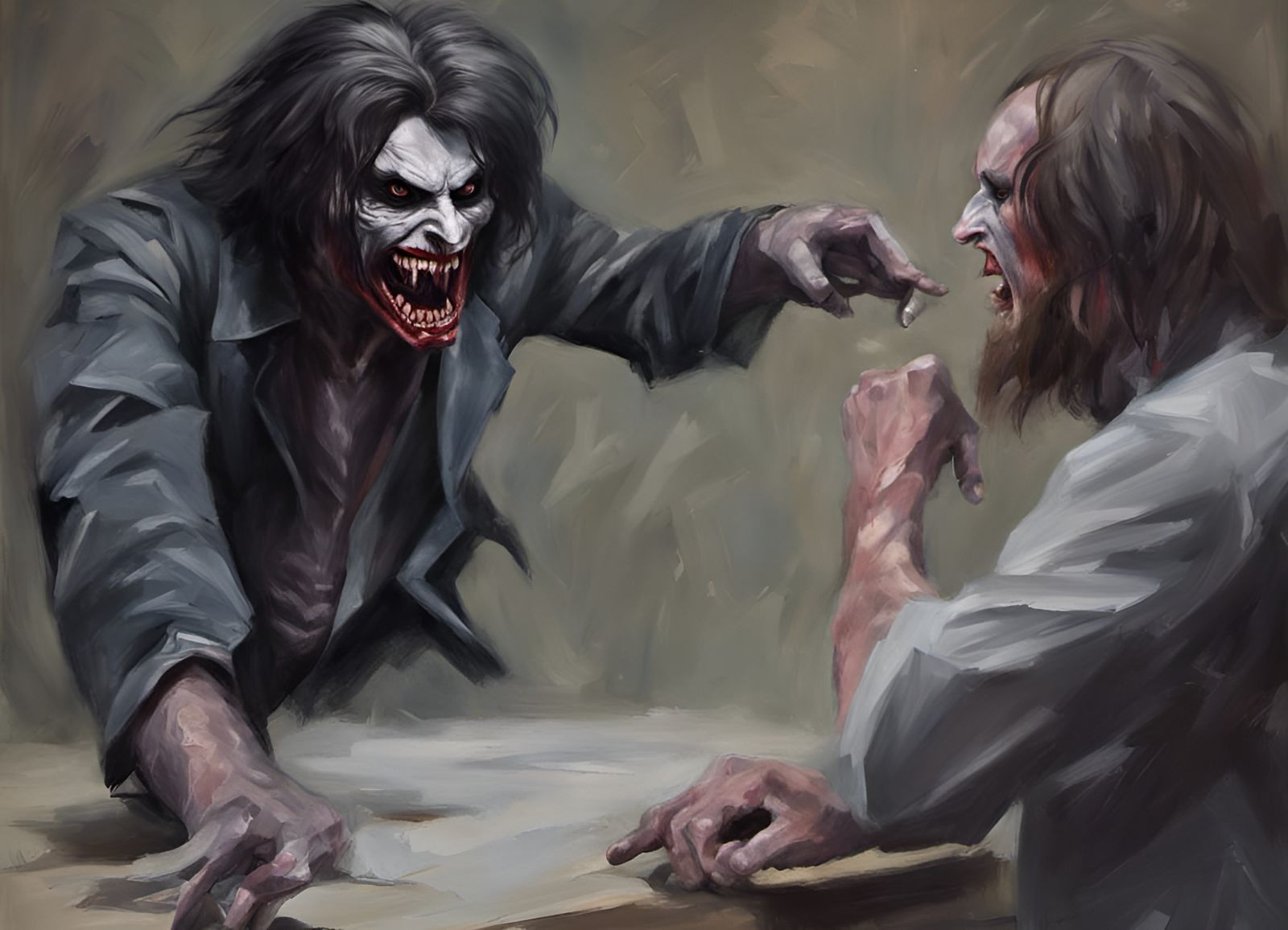 Morbius Versus The Babadook Deathmatch: Impasto Character Ar...