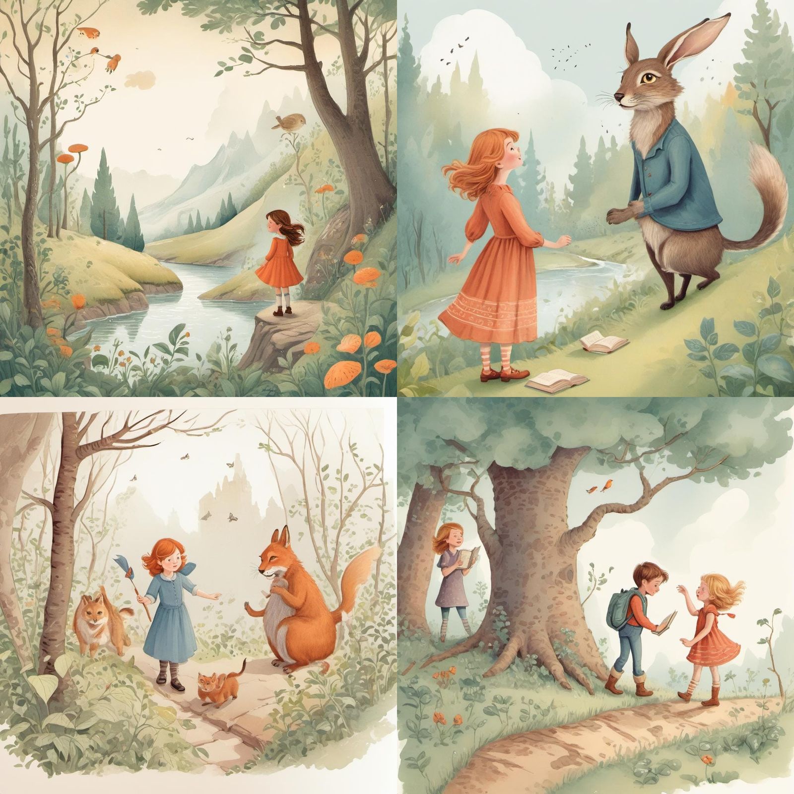 Whimsical Storybook Illustration for Children