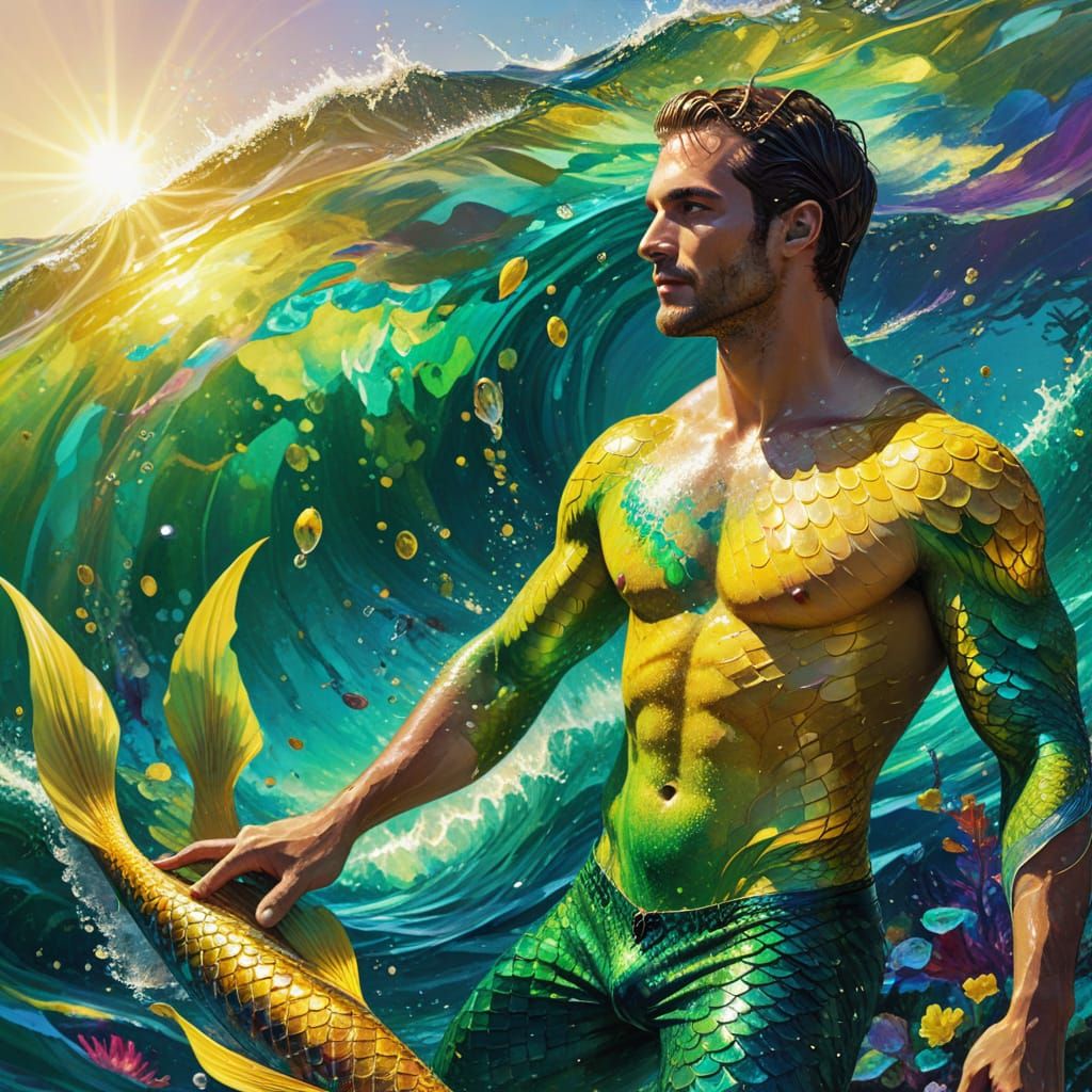 A Dazzling Fantasy Scene in Vibrant Digital Art