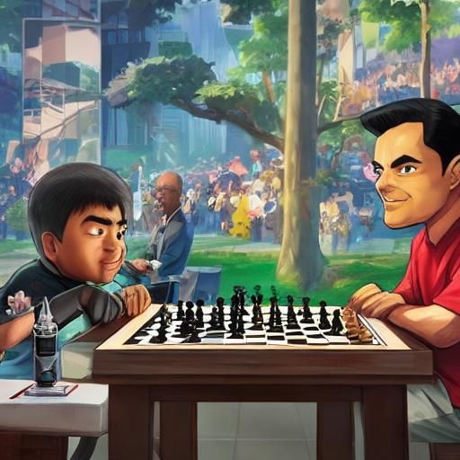 Ben Shapiro and Mr. T in 3D Anime Chess Match