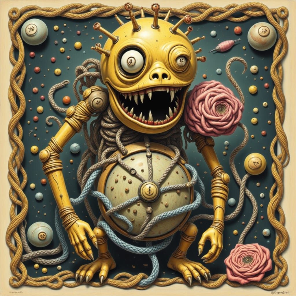 Ballet Dancers as Whimsical Yarn Monsters