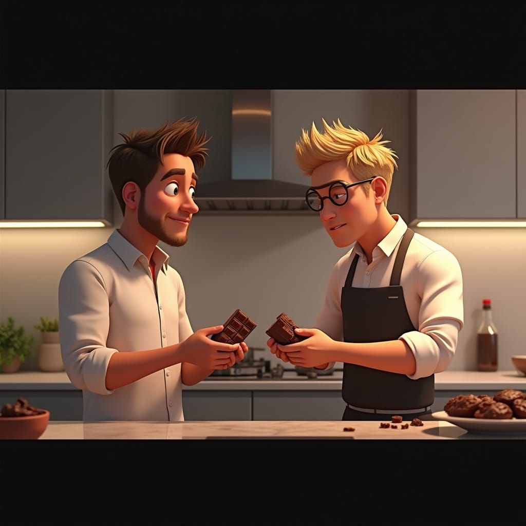 MrBeast and Gordon Ramsay: Animated Kitchen Scene