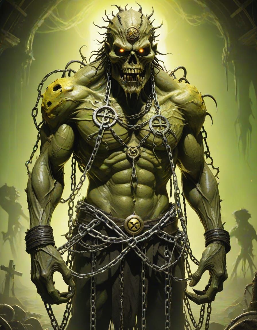 Ethereal Zombie Relic in Yellowish Green Flesh Tone