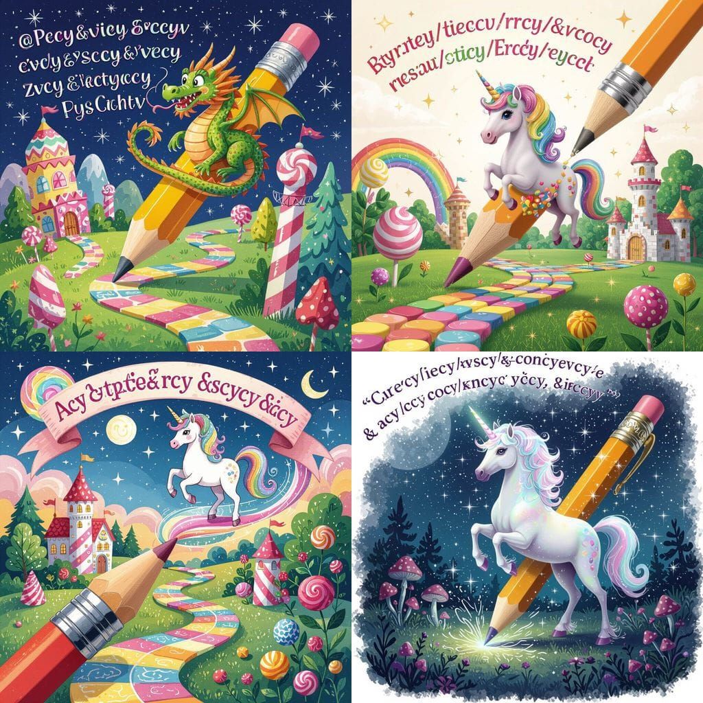 Whimsical Pencil Creates Candy Art Characters