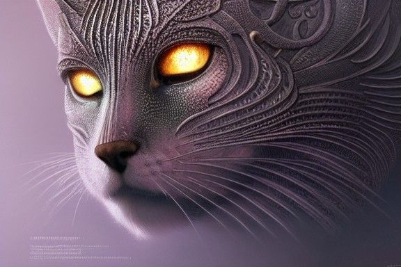 Armored Cat Fantasy Digital Art Illustration