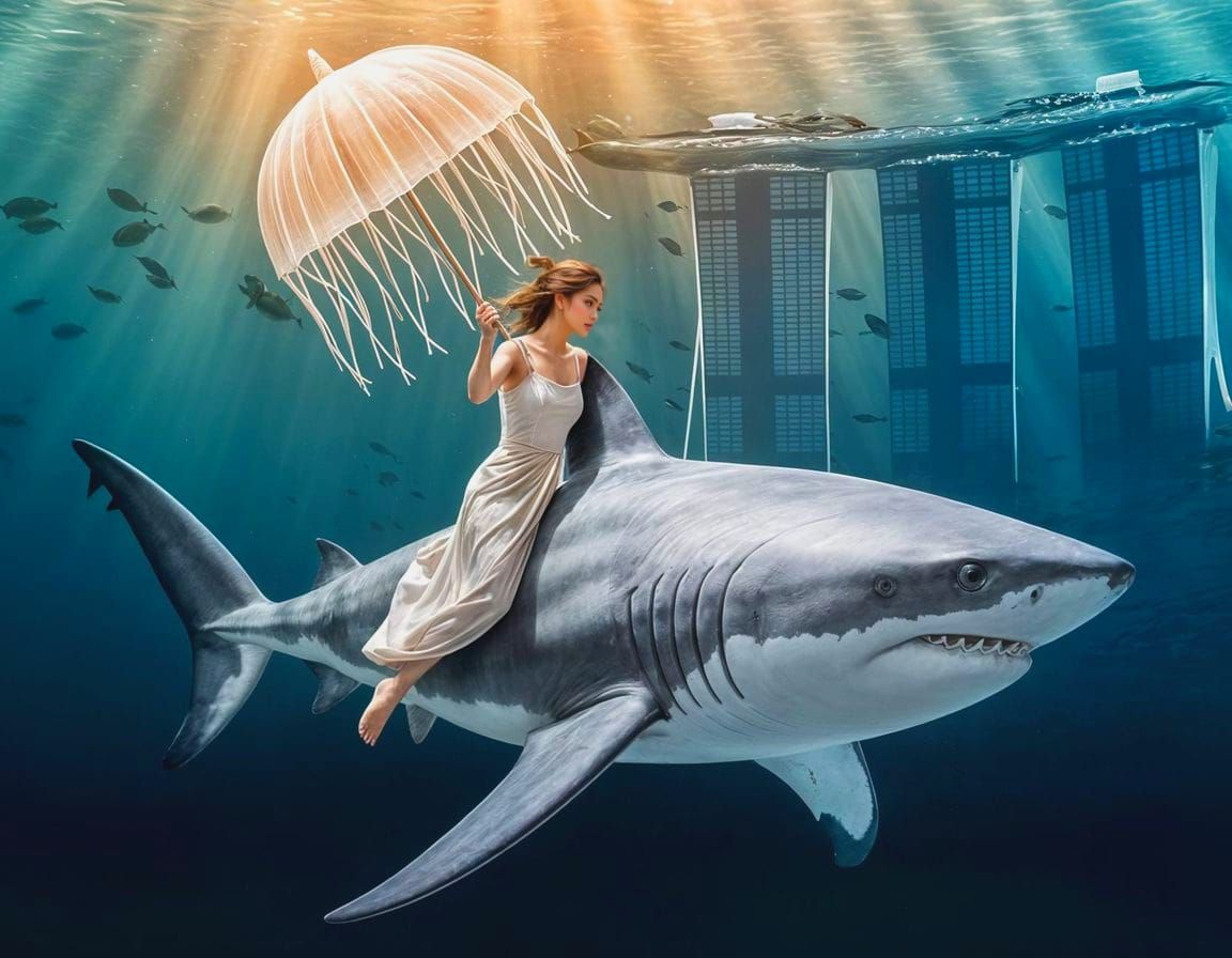 Underwater Shark Taxi in Underwater Singapore🦈🪼