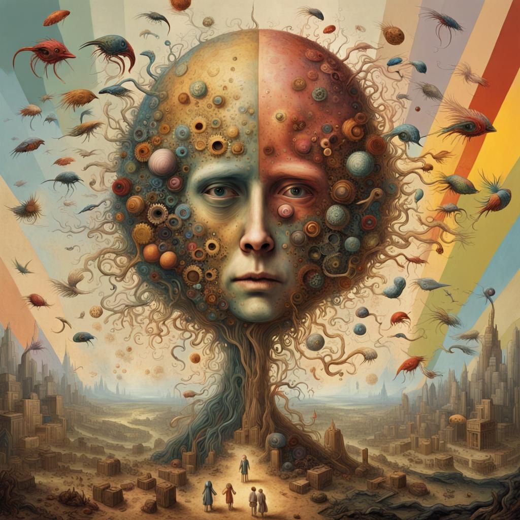 Humans' Near Extinction: A Surreal Vision