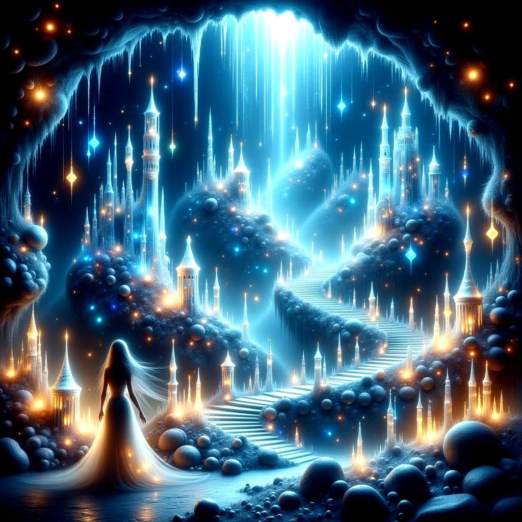 Ethereal Agartha City Glows with Enchanted Fairy Lights