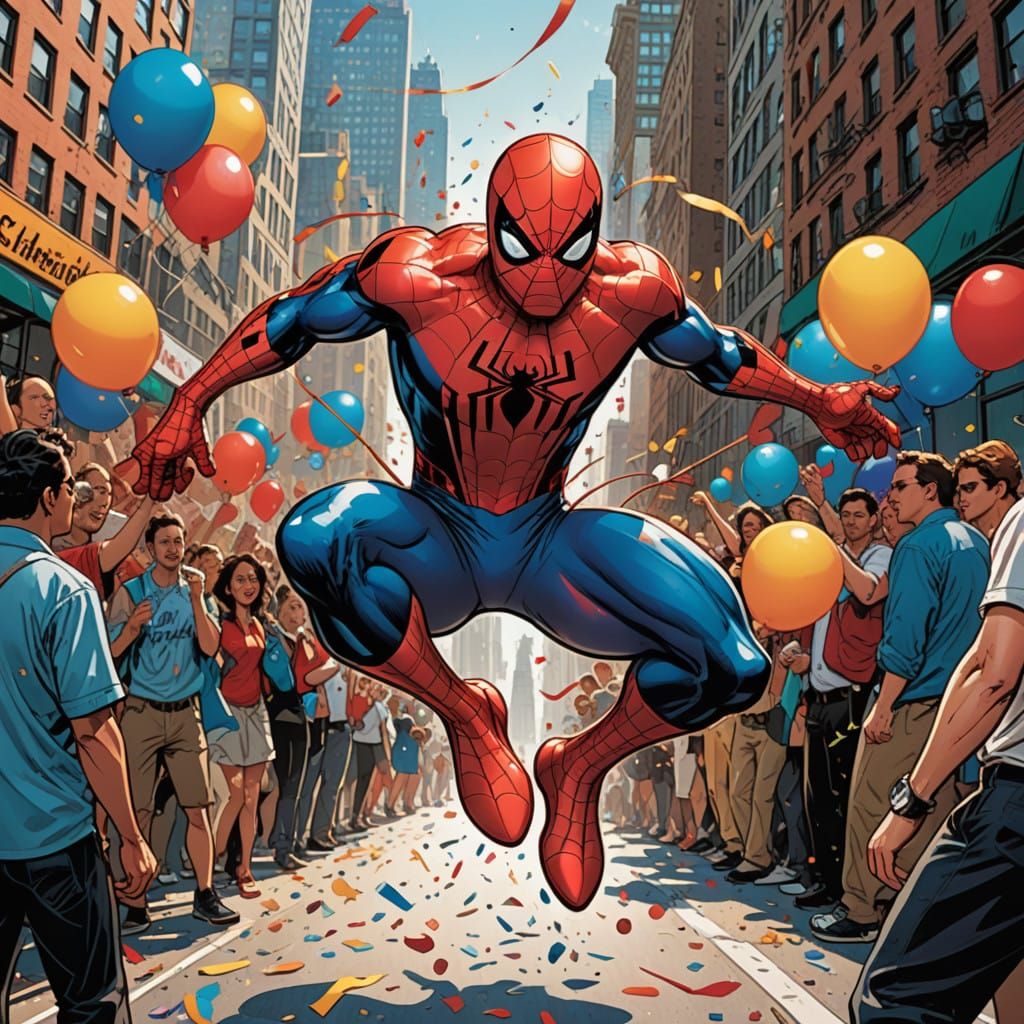 Spider-Man Celebrates Key to NYC in Vibrant Comic Book Style