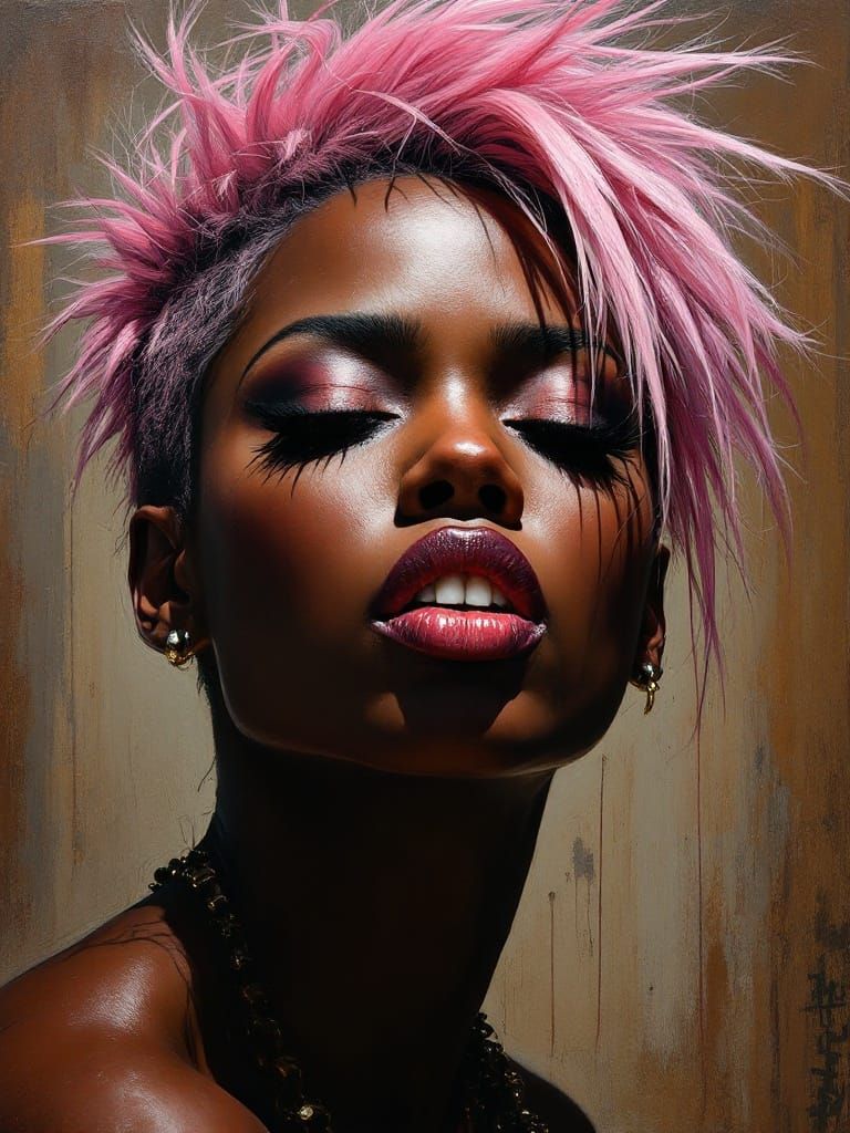 Romantic Punk Portrait of a Rebel Goddess