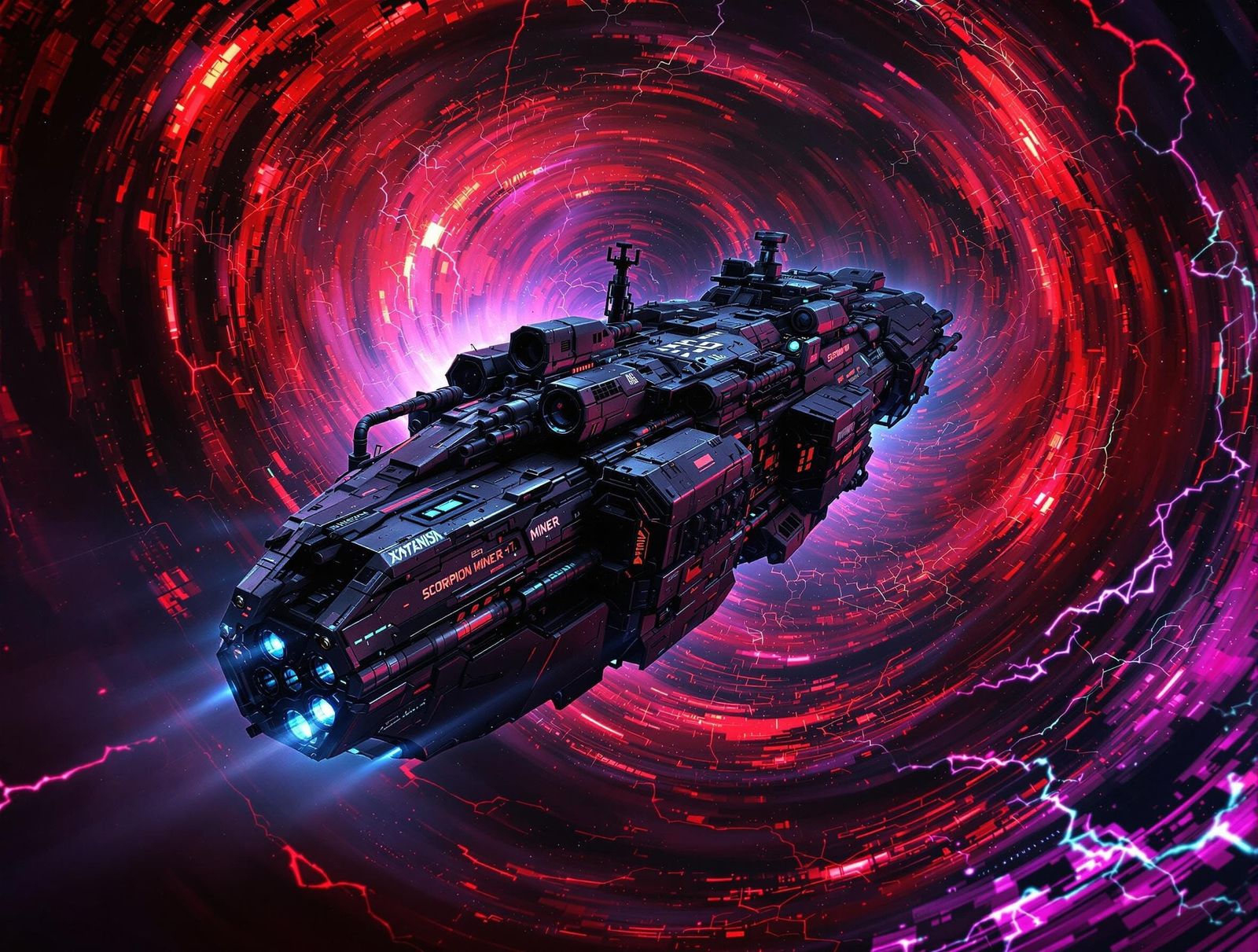 Scorpion Miner Enters Iridescent Vortex in High-Tech Style