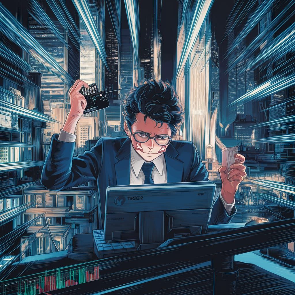 Trading Stocks: Manga-Style Illustration by Studio Trigger