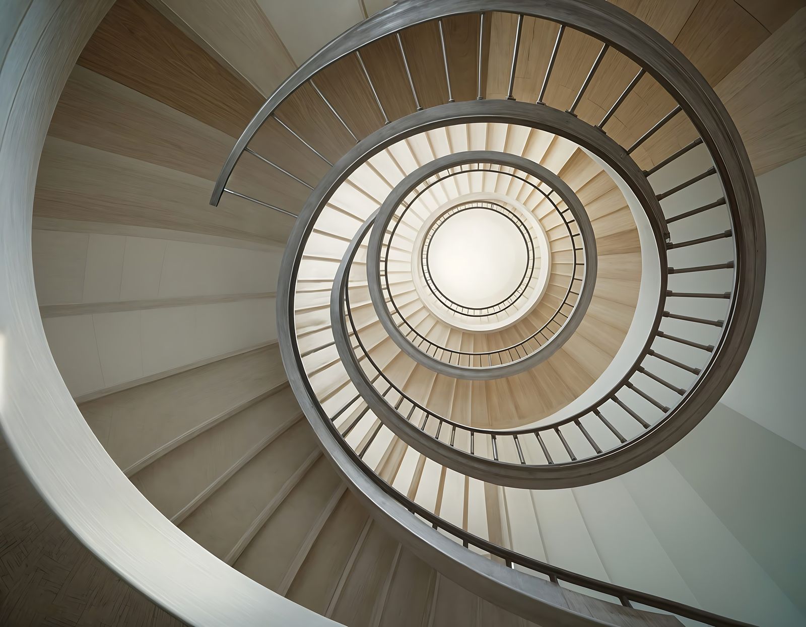Endless Spiral Staircase Creates Optical Illusion