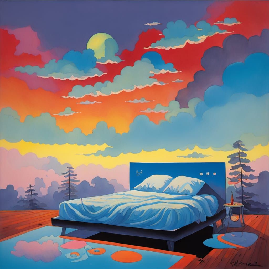 Psychedelic Dreamscape in Vibrant Colors