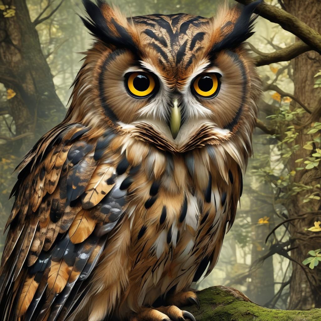 (Owl-Lion hybrid), style of (Yoshitaka Amano, Arina Tanemura...