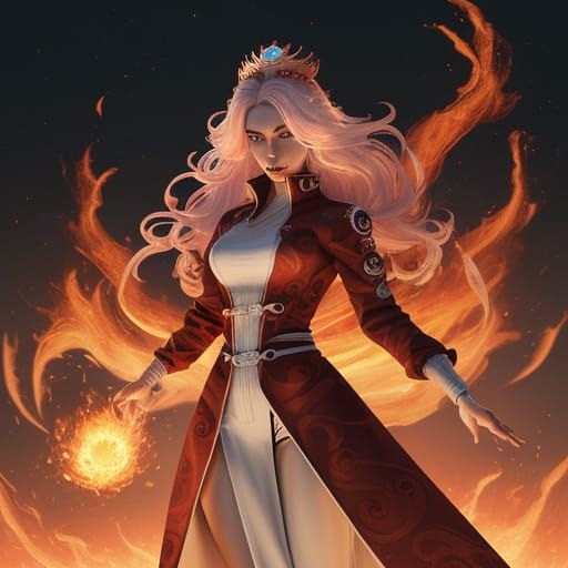 Enenra-Inspired Fire Spirit with Blazing Flames