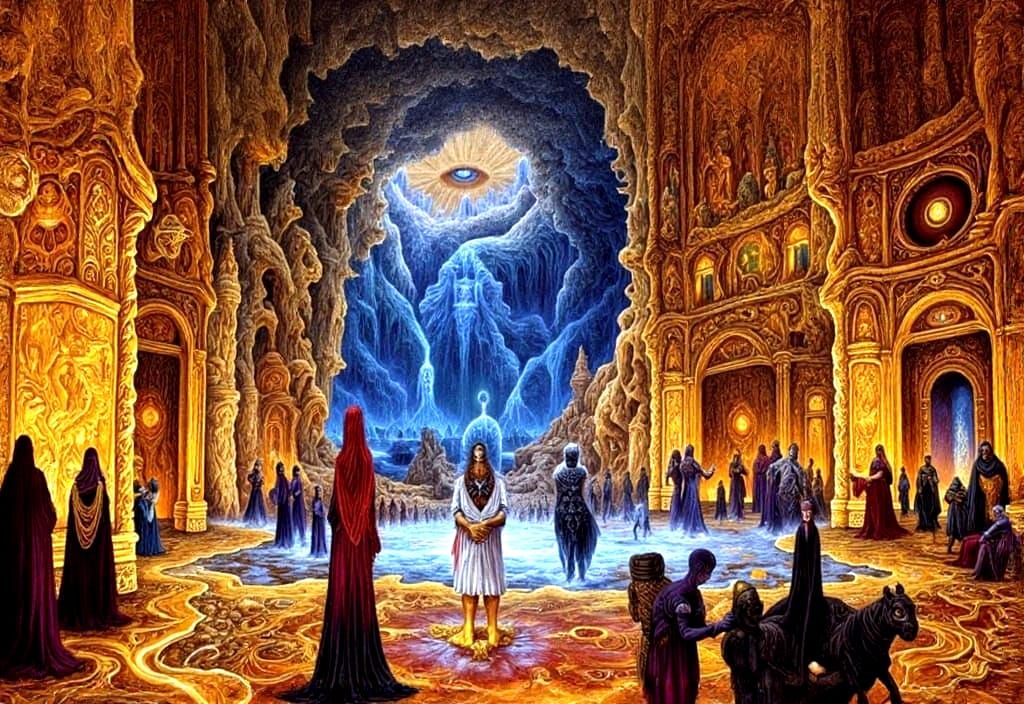 Rose Gold Ballroom in Crystal Cave, Esoteric Surrealism