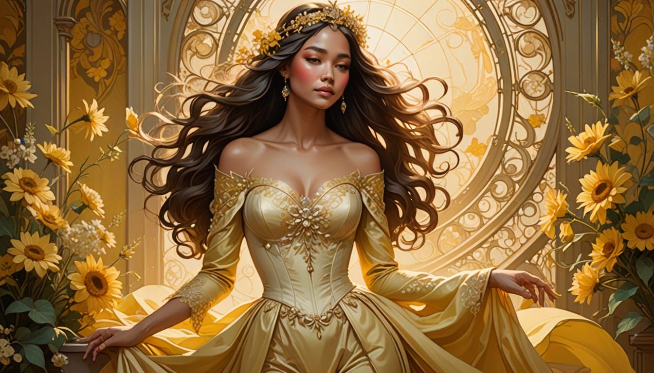 Radiant Bride in Golden Hues