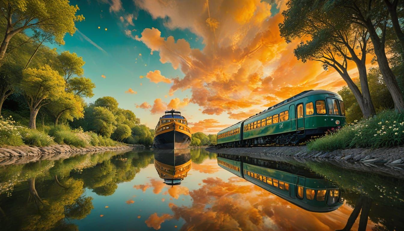 Psychedelic Kaleidoscope Dreamscape: Abstract Ink and Waterc...