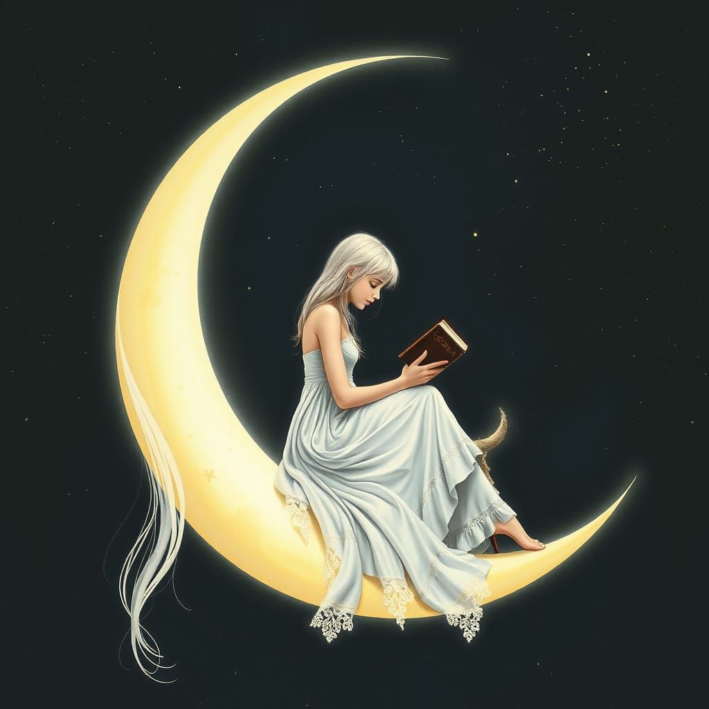 Ethereal Dreamgirl on Crescent Moon