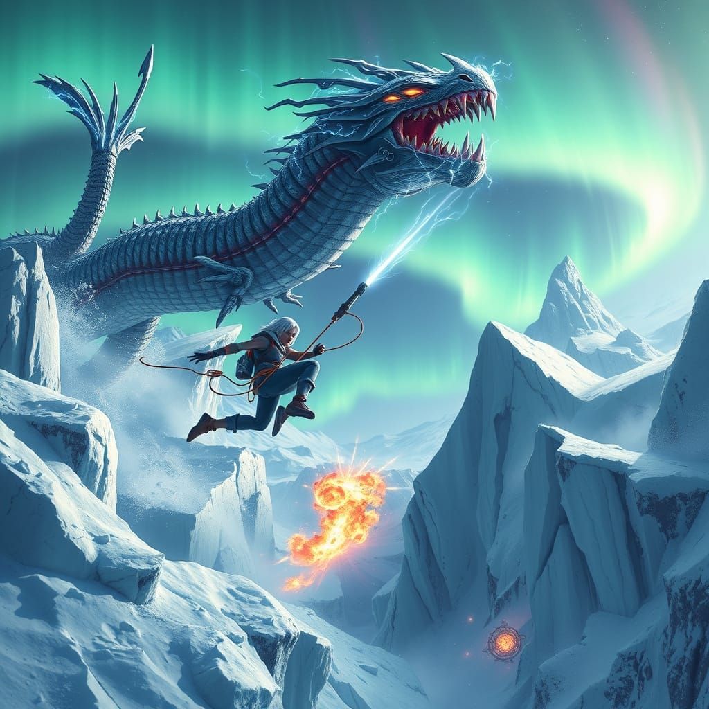 Layara Croft vs the sniloton dragon