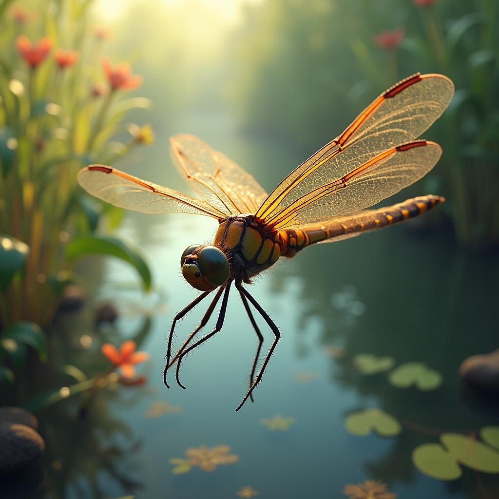 the way in which a dragonfly experiences its environment