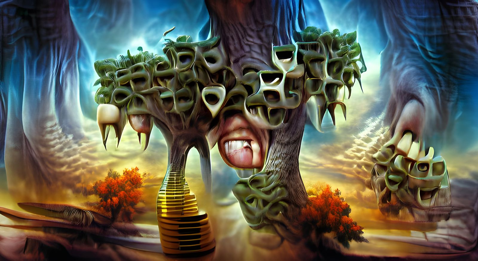 Disturbing Trees Made of Teeth: AI Creation
