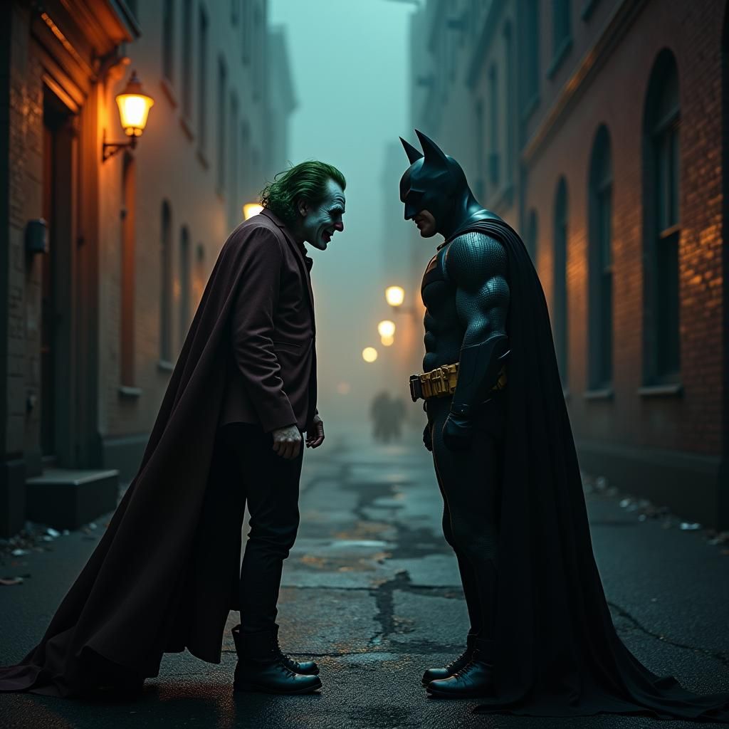 Batman vs Joker: Gritty Gotham Film Still