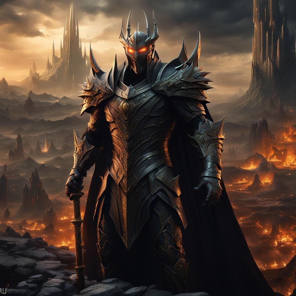 Sauron Reimagined as Hero in Detailed Matte Painting