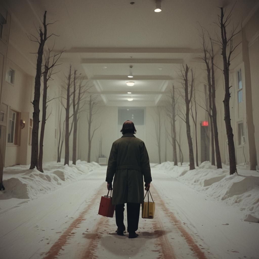 Cinematic Film Still: Echoes of The Shining