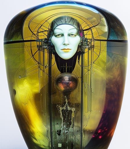 Surreal Paranormal Viewing Device in Abstract Style