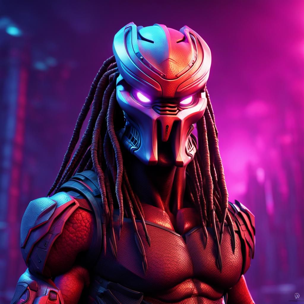 Predator Heat Vision in Pixar-Style 3D Rendering