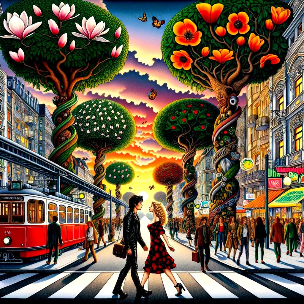 Kurt Tucholsky "Eyes in the Big City":
Two strange eyes, a b...