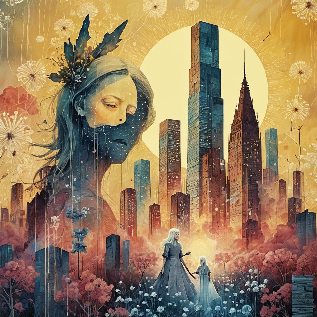 Surreal Infrared Photo of a Pale Woman