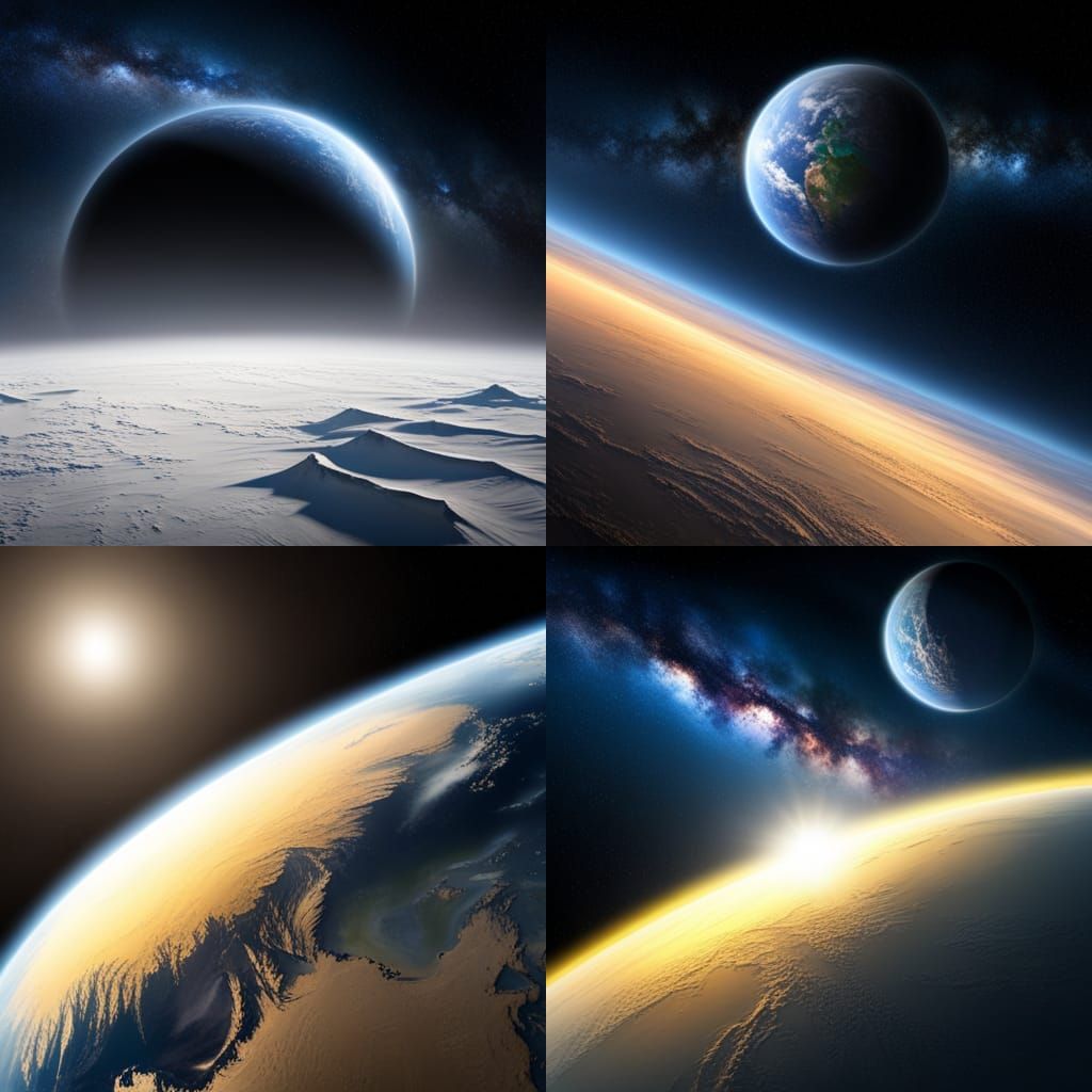 Planet from Space Landscape: A Colorful World