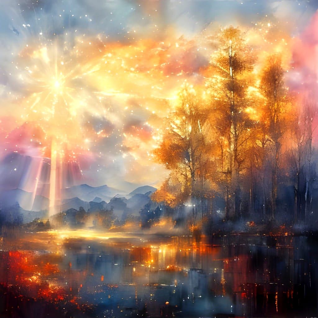 Atmospheric landscape, as a sumi-e art by Paul Lehr :: Lee B...