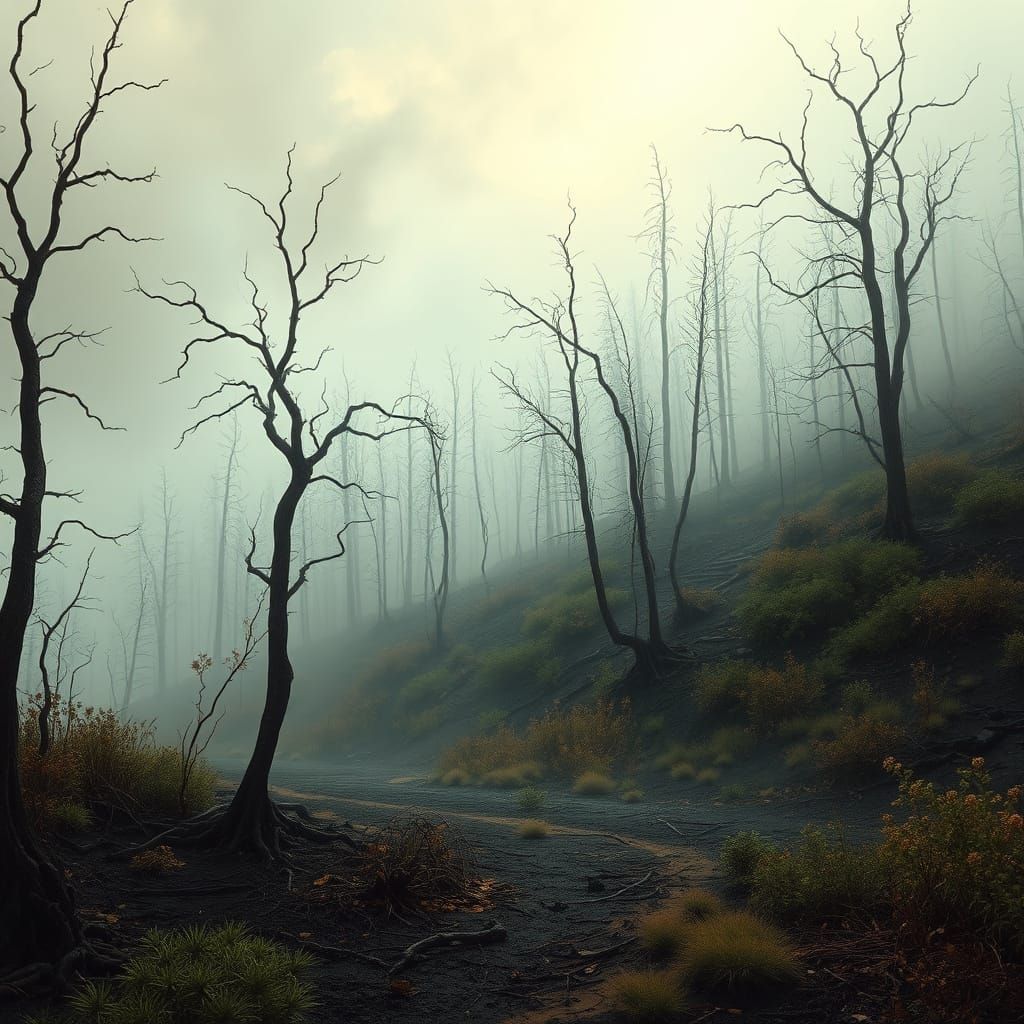 Desolate Blighted Land in Ethereal Style