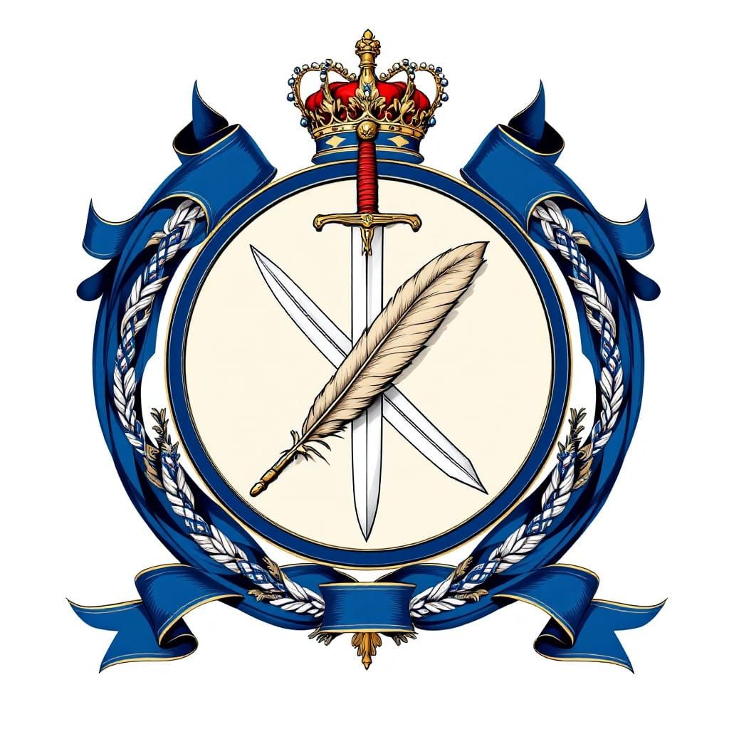 Heraldic Coat of Arms in Classic Formal Style