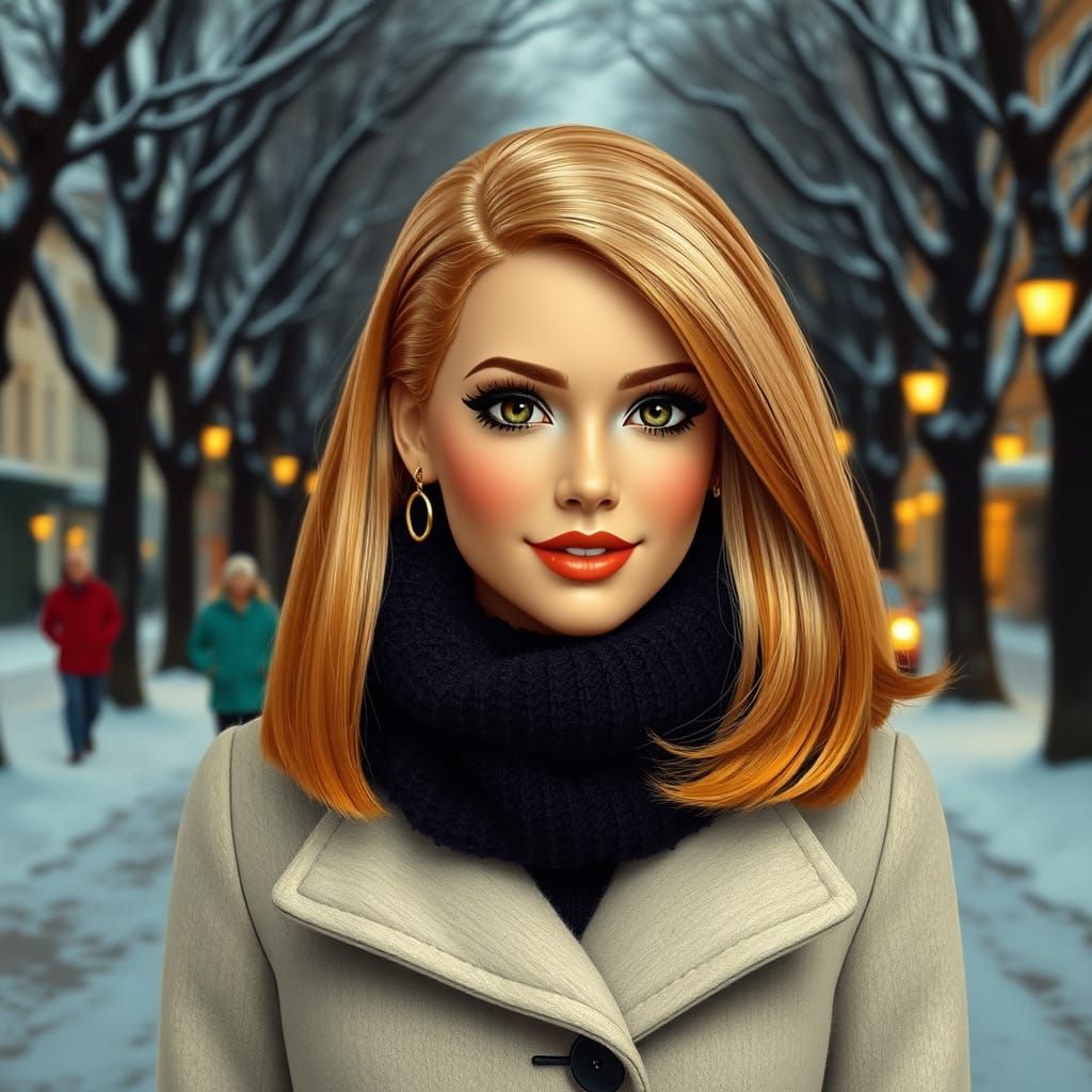 Retro Glamour: Plus-Size Jennifer Lawrence as 1960s Barbie i...