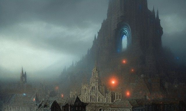 Fantastical Landscape Painting in Matte Style