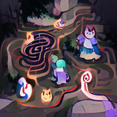 Haunted Forest Path with Cursed Spirits