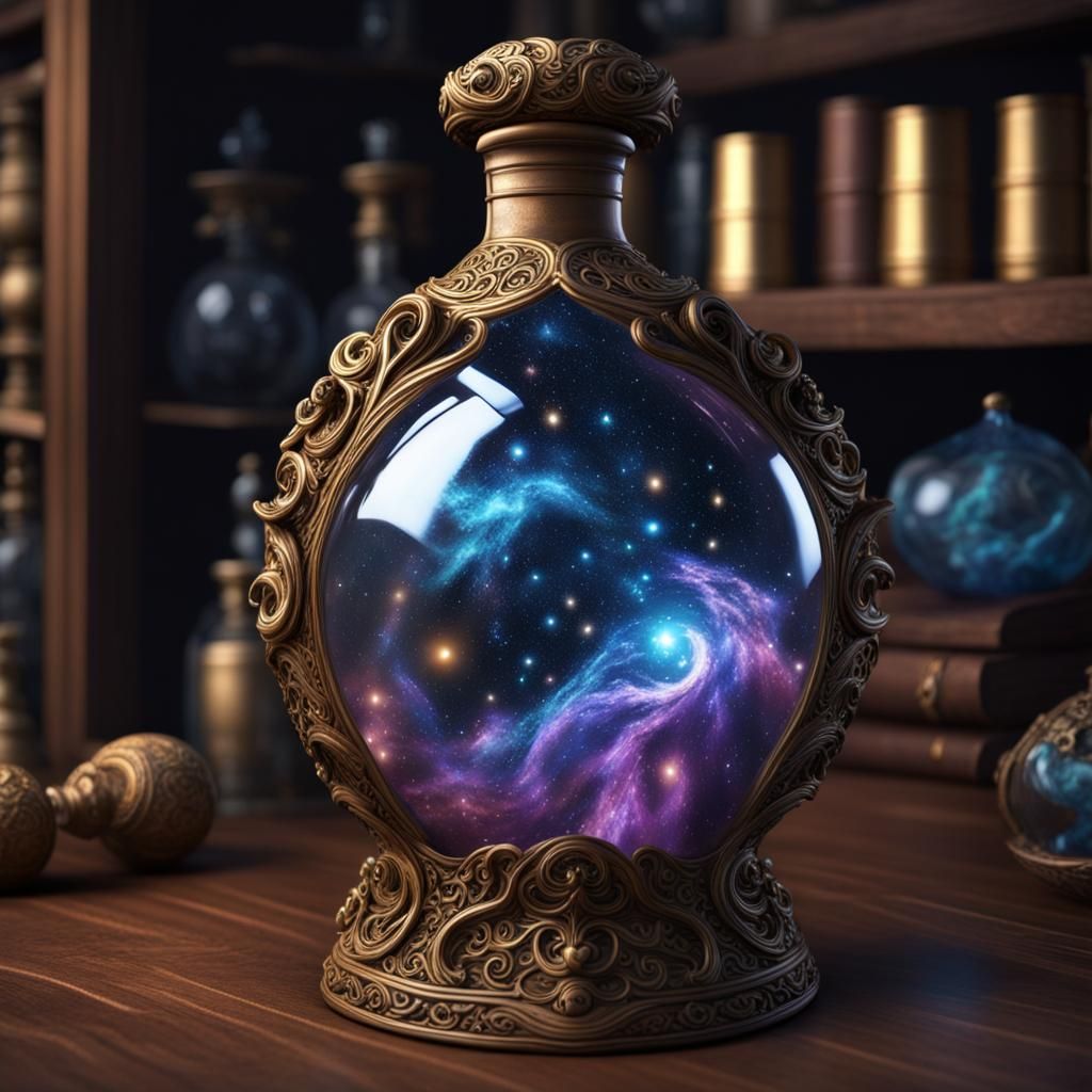 Universe in a Bottle: Detailed Matte Painting