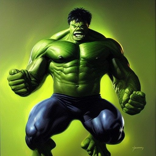 Hulk Venom: Oil Painting by James Gurney
