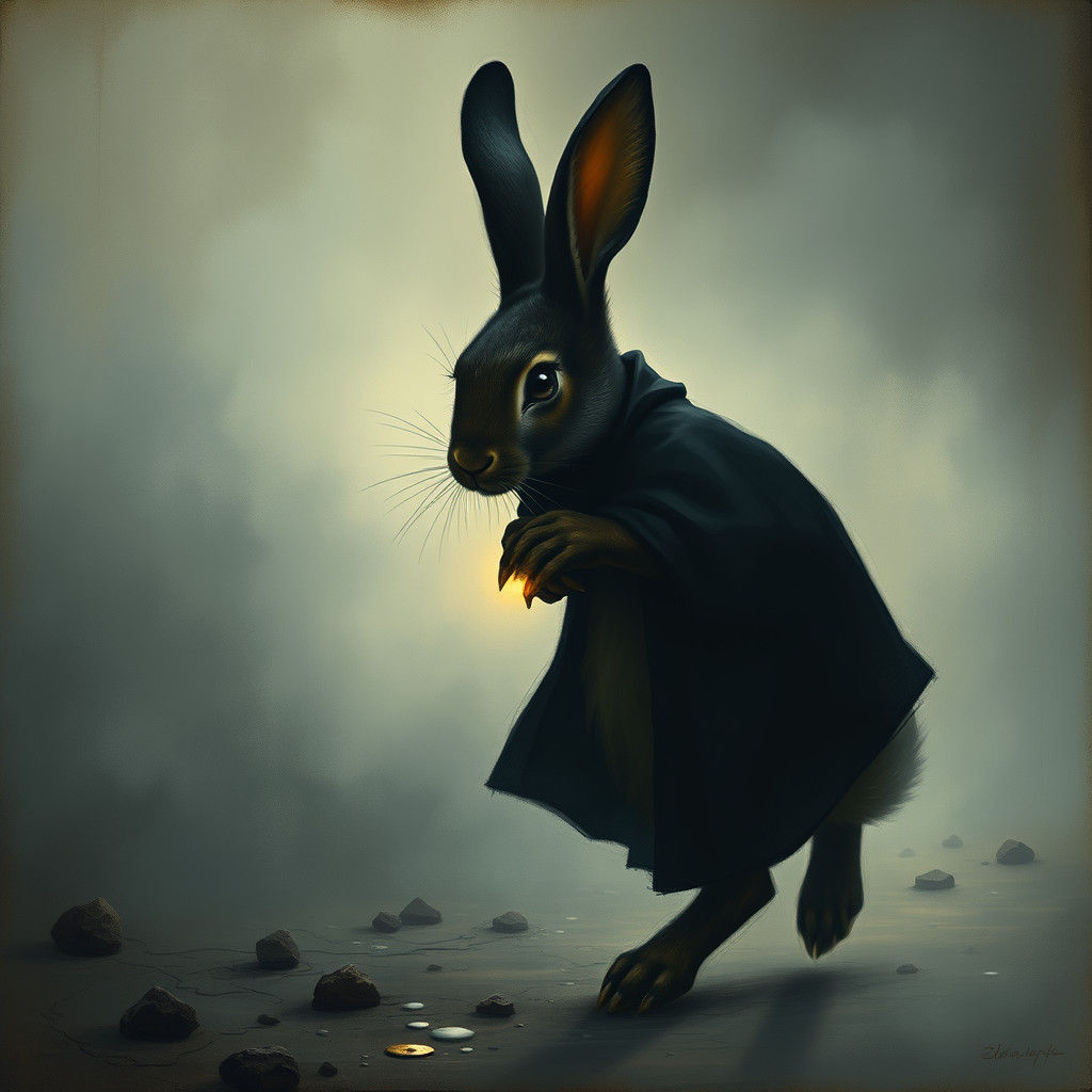 Ethereal Dark Rabbit, Symbolist Dream Master