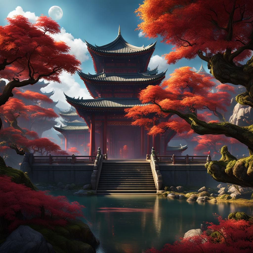 Fantasy Game Splash Screen in Detailed Matte Painting