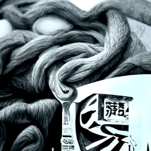 Hyperdetailed Charcoal Drawing of Ramen
