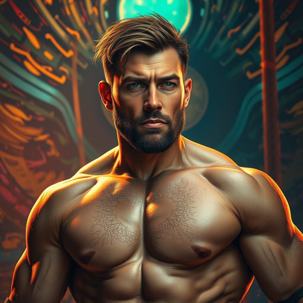 Fearless Captain in Futuristic Art