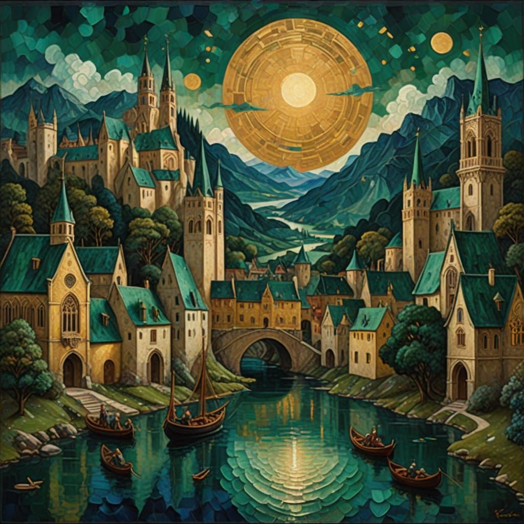 Christian Men Rejoice in a Vibrant, Golden Light