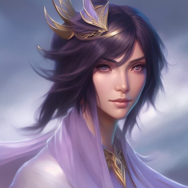 Rukia Portrait in Hyperdetailed Concept Art Style